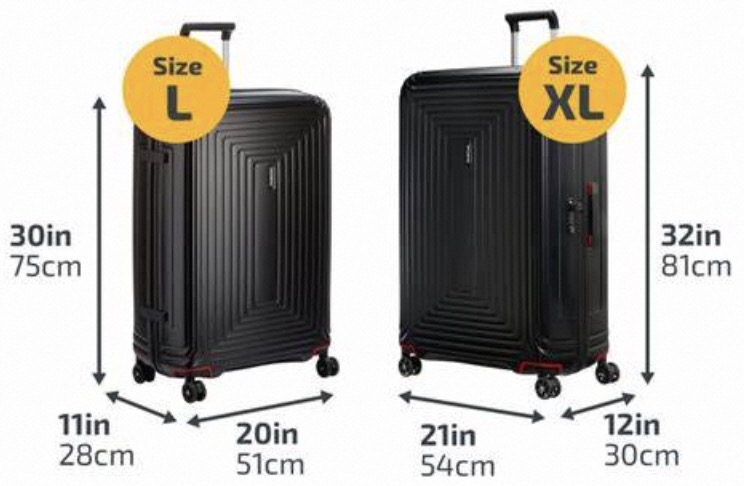 luggage sizes