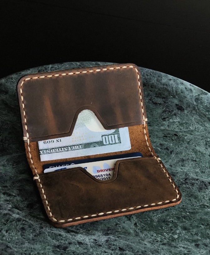 mens designer card holder