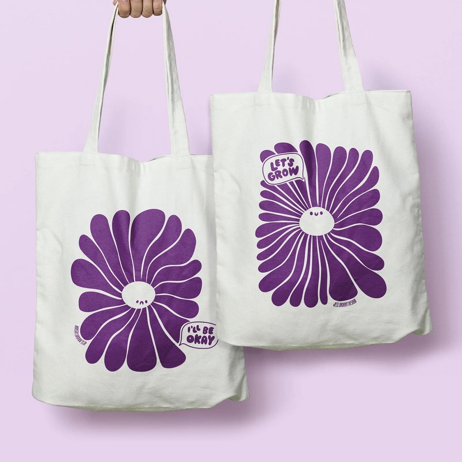 Purple Tote Bag